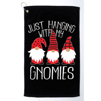 Cute Christmas Just Hanging With My Gnomies Golf Towel