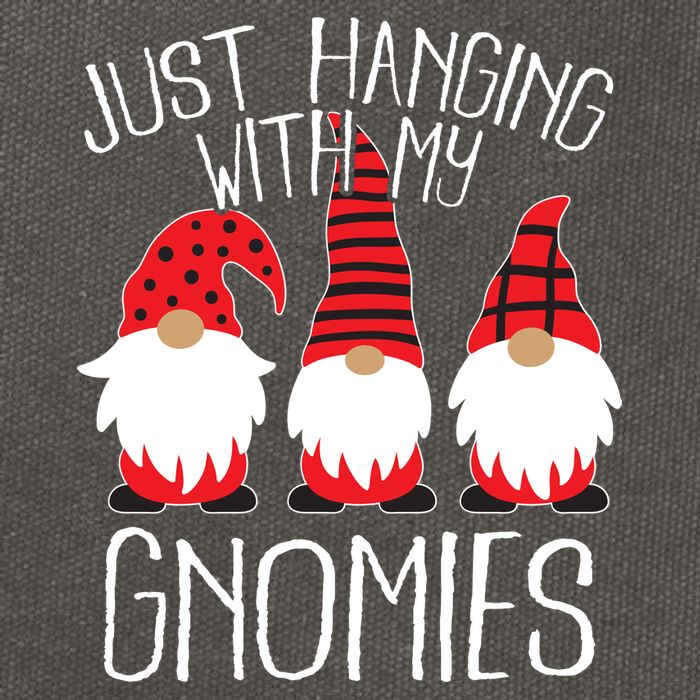 Cute Christmas Just Hanging With My Gnomies Cotton Canvas Backpack