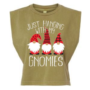 Cute Christmas Just Hanging With My Gnomies Garment-Dyed Women's Muscle Tee