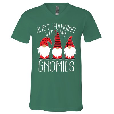 Cute Christmas Just Hanging With My Gnomies V-Neck T-Shirt