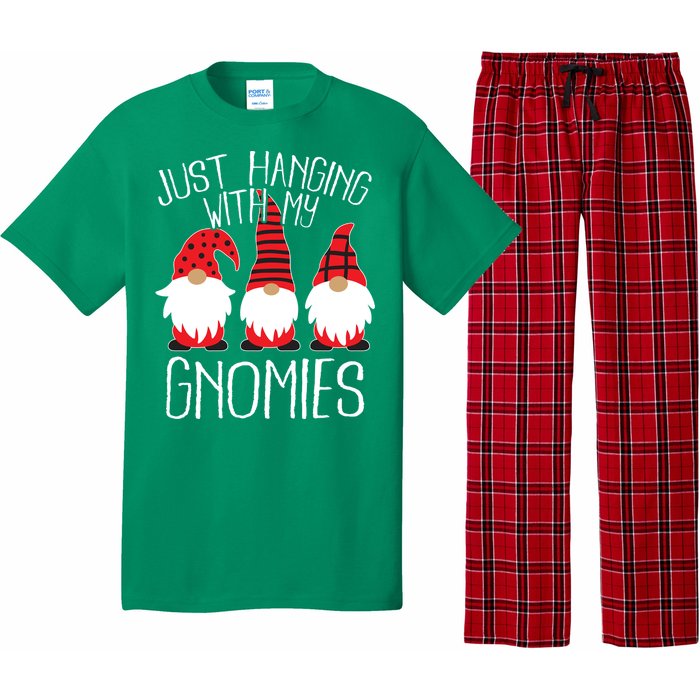 Cute Christmas Just Hanging With My Gnomies Pajama Set