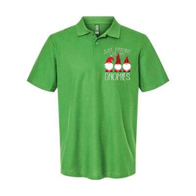 Cute Christmas Just Hanging With My Gnomies Softstyle Adult Sport Polo