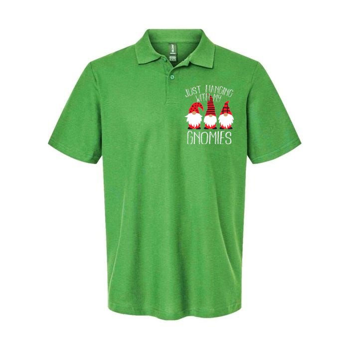 Cute Christmas Just Hanging With My Gnomies Softstyle Adult Sport Polo