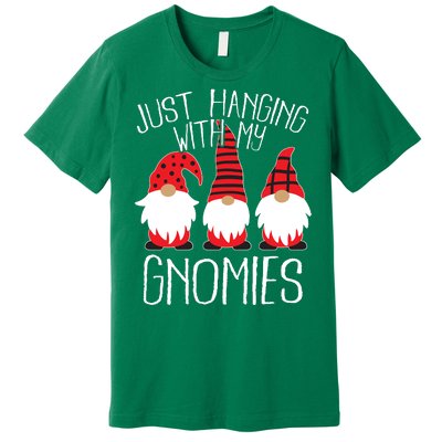 Cute Christmas Just Hanging With My Gnomies Premium T-Shirt