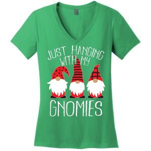 Cute Christmas Just Hanging With My Gnomies Women's V-Neck T-Shirt