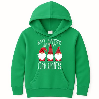 Cute Christmas Just Hanging With My Gnomies Kids Hoodie