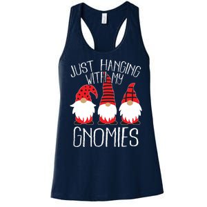 Cute Christmas Just Hanging With My Gnomies Women's Racerback Tank