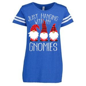 Cute Christmas Just Hanging With My Gnomies Enza Ladies Jersey Football T-Shirt