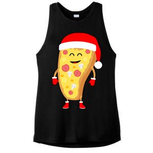 Cute Christmas Pizza Guy Ladies PosiCharge Tri-Blend Wicking Tank