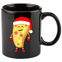 Cute Christmas Pizza Guy 11oz C Handle Ceramic Mug