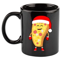 Cute Christmas Pizza Guy 11oz C Handle Ceramic Mug