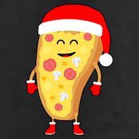 Cute Christmas Pizza Guy 11oz C Handle Ceramic Mug
