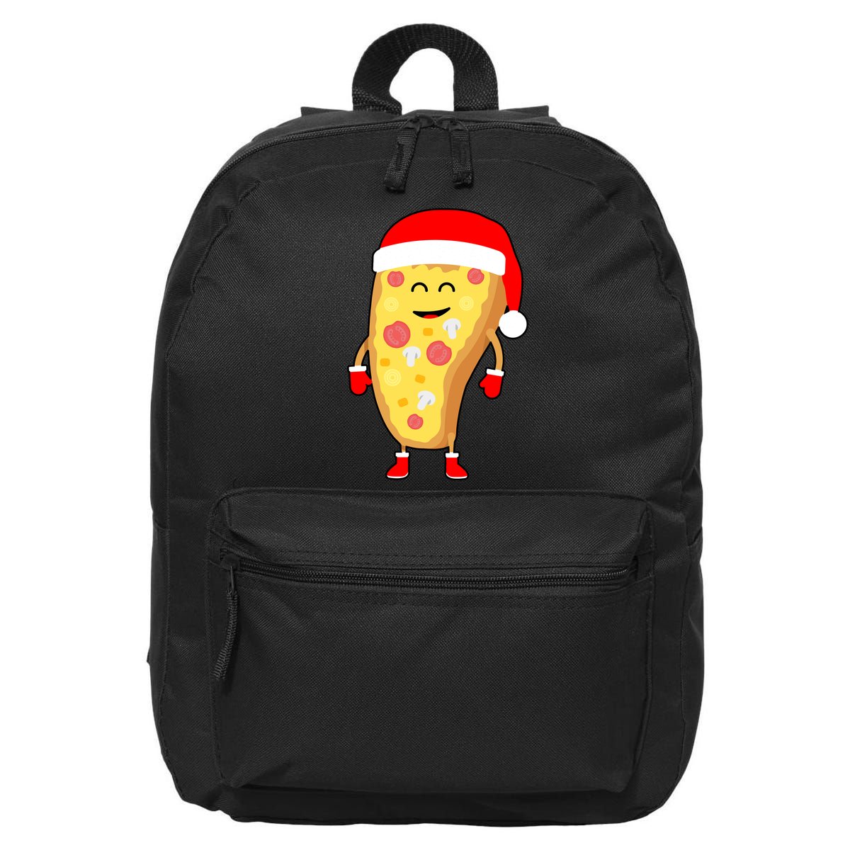 Cute Christmas Pizza Guy 16 in Basic Backpack