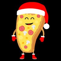 Cute Christmas Pizza Guy 16 in Basic Backpack