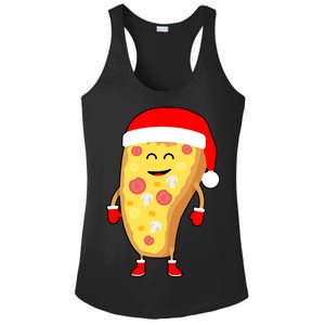 Cute Christmas Pizza Guy Ladies PosiCharge Competitor Racerback Tank