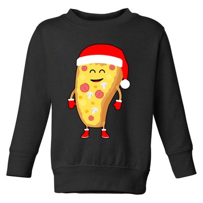 Cute Christmas Pizza Guy Toddler Sweatshirt
