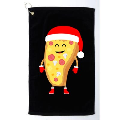 Cute Christmas Pizza Guy Golf Towel