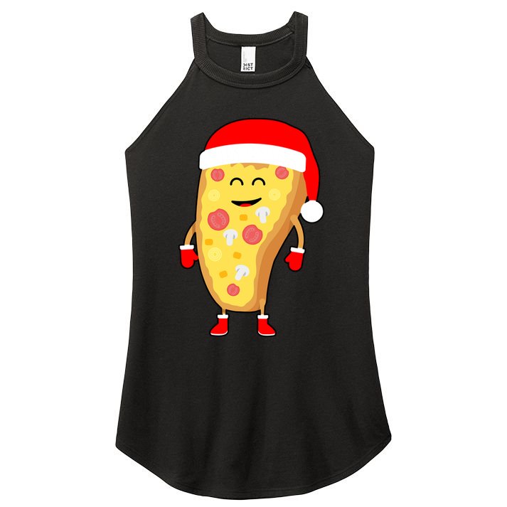 Cute Christmas Pizza Guy Women's Perfect Tri Rocker Tank