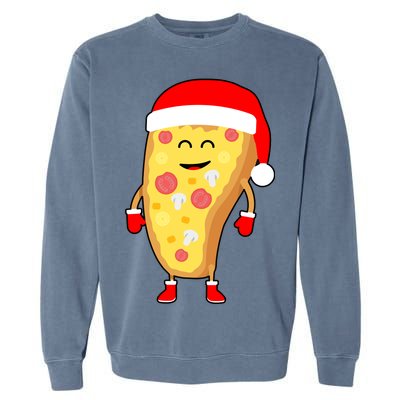 Cute Christmas Pizza Guy Garment-Dyed Sweatshirt