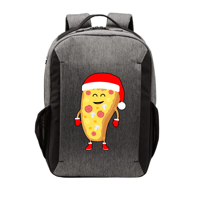 Cute Christmas Pizza Guy Vector Backpack