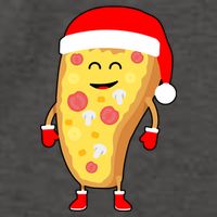 Cute Christmas Pizza Guy Vector Backpack