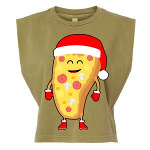 Cute Christmas Pizza Guy Garment-Dyed Women's Muscle Tee