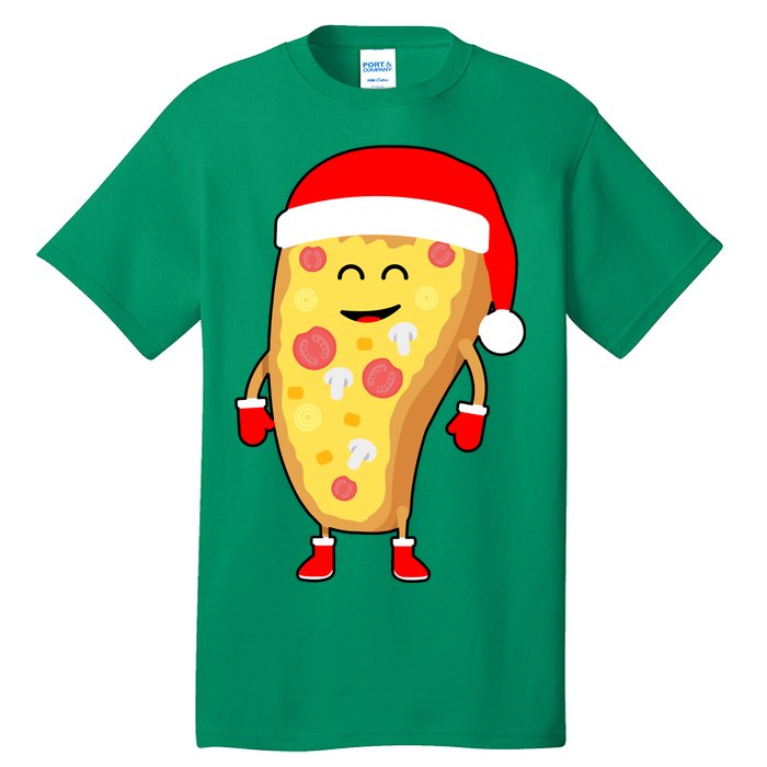 Cute Christmas Pizza Guy Tall T-Shirt