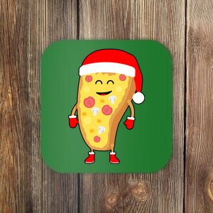 Cute Christmas Pizza Guy Coaster