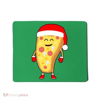Cute Christmas Pizza Guy Mousepad