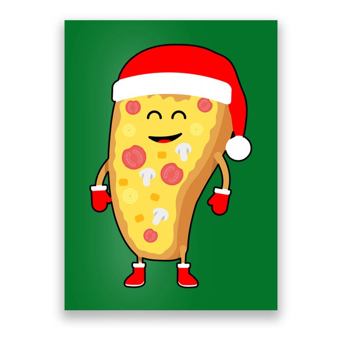 Cute Christmas Pizza Guy Poster
