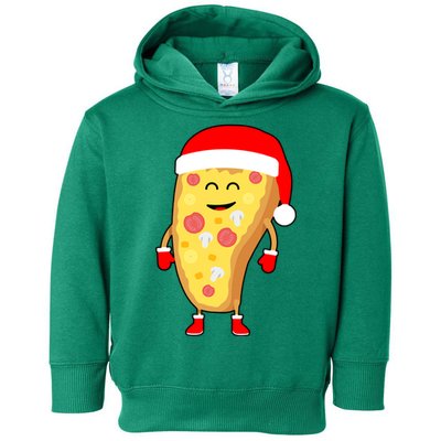 Cute Christmas Pizza Guy Toddler Hoodie