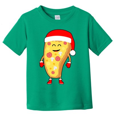 Cute Christmas Pizza Guy Toddler T-Shirt