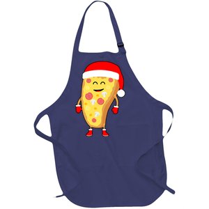 Cute Christmas Pizza Guy Full-Length Apron With Pockets