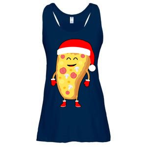 Cute Christmas Pizza Guy Ladies Essential Flowy Tank