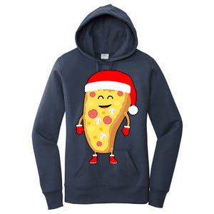 Cute Christmas Pizza Guy Women's Pullover Hoodie