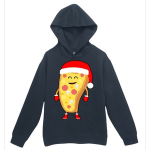 Cute Christmas Pizza Guy Urban Pullover Hoodie