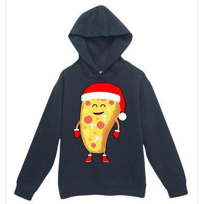 Cute Christmas Pizza Guy Urban Pullover Hoodie