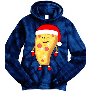 Cute Christmas Pizza Guy Tie Dye Hoodie