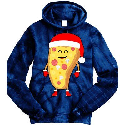 Cute Christmas Pizza Guy Tie Dye Hoodie