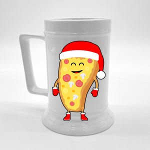 Cute Christmas Pizza Guy Beer Stein