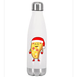 Cute Christmas Pizza Guy Stainless Steel Insulated Water Bottle