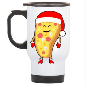 Cute Christmas Pizza Guy Stainless Steel Travel Mug