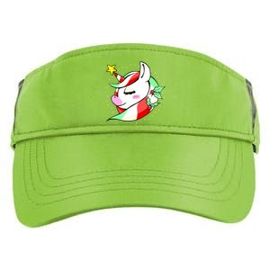 Cute Christmas Unicorn Star Mistletoe Adult Drive Performance Visor