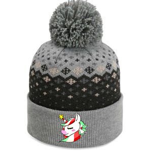 Cute Christmas Unicorn Star Mistletoe The Baniff Cuffed Pom Beanie