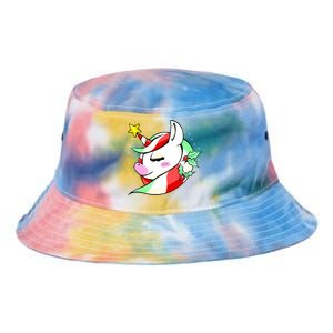 Cute Christmas Unicorn Star Mistletoe Tie Dye Newport Bucket Hat