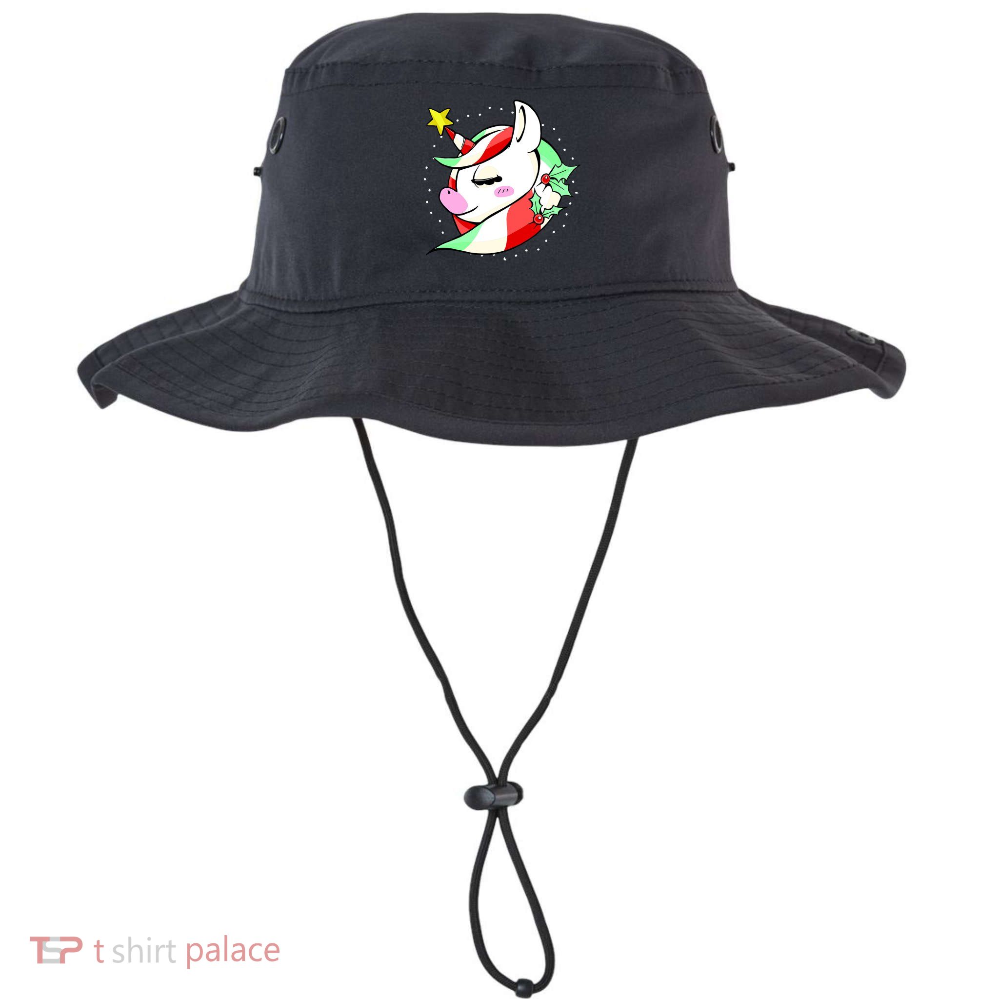 Cute Christmas Unicorn Star Mistletoe Bucket Hat