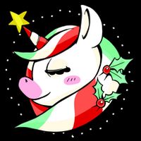Cute Christmas Unicorn Star Mistletoe Wool Snapback Cap