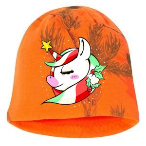 Cute Christmas Unicorn Star Mistletoe Kati - Camo Knit Beanie