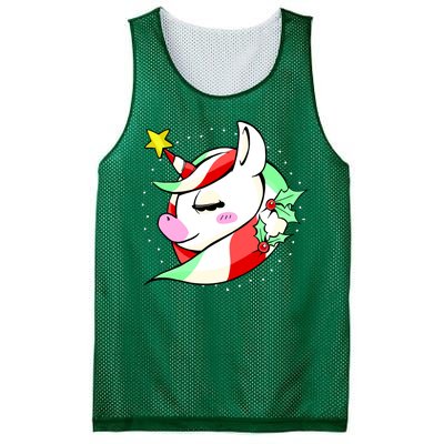 Cute Christmas Unicorn Star Mistletoe Mesh Reversible Basketball Jersey Tank