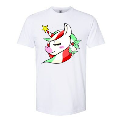 Cute Christmas Unicorn Star Mistletoe Softstyle CVC T-Shirt